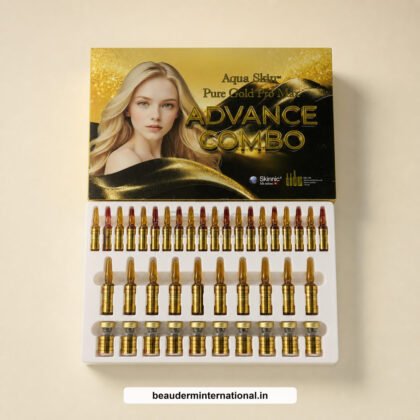 Open Aqua Skin Pure Gold Pro Max Advance Combo kit with vials