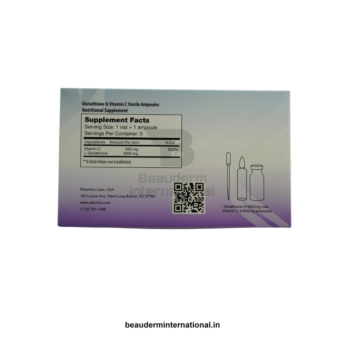 RELUMINS 3500MG WITH BOOSTER professional skincare product – Beauderm International