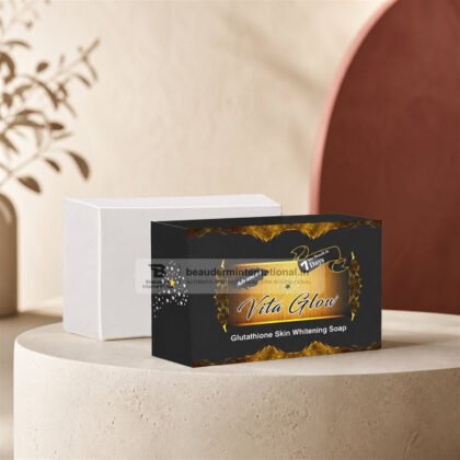 Advanced Vita Glow Glutathione Skin Whitening Soap in a premium studio setting