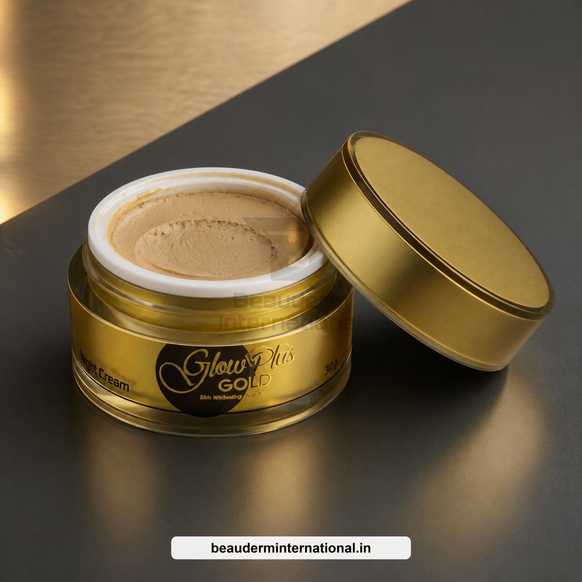 Glow Plus Gold Skin Whitening Night Cream (30 g) professional skincare product – Beauderm International