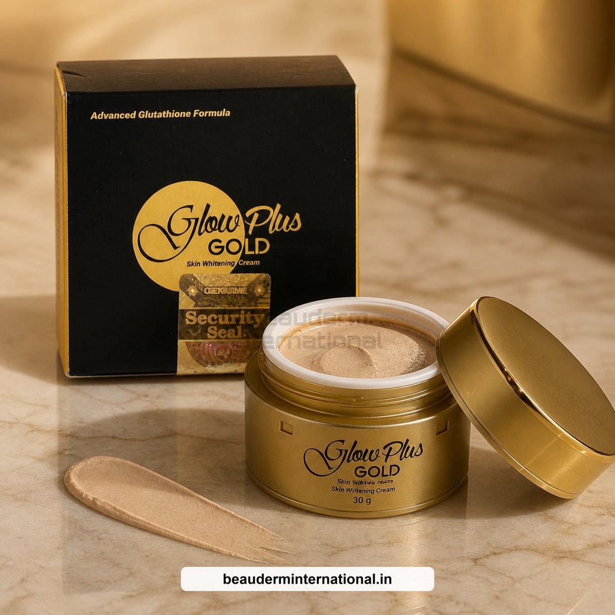 Glow Plus Gold Skin Whitening Night Cream (30 g) professional skincare product – Beauderm International