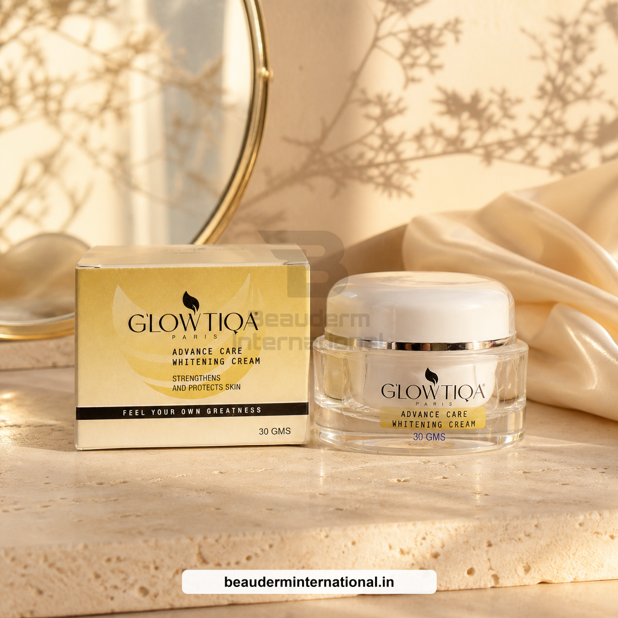 GLOWTIQA PARIS ADVANCED WHITENING CREAM professional skincare product – Beauderm International