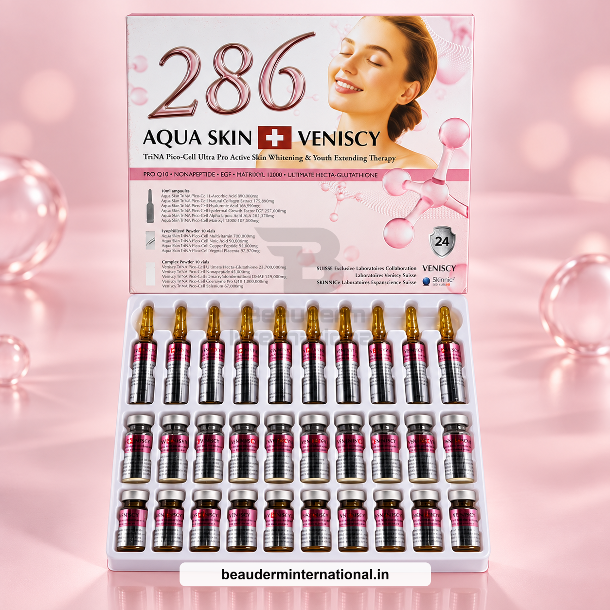 Aqua Skin Veniscy 286 – TriNA Pico-Cell Ultra Pro Active professional skincare product – Beauderm International