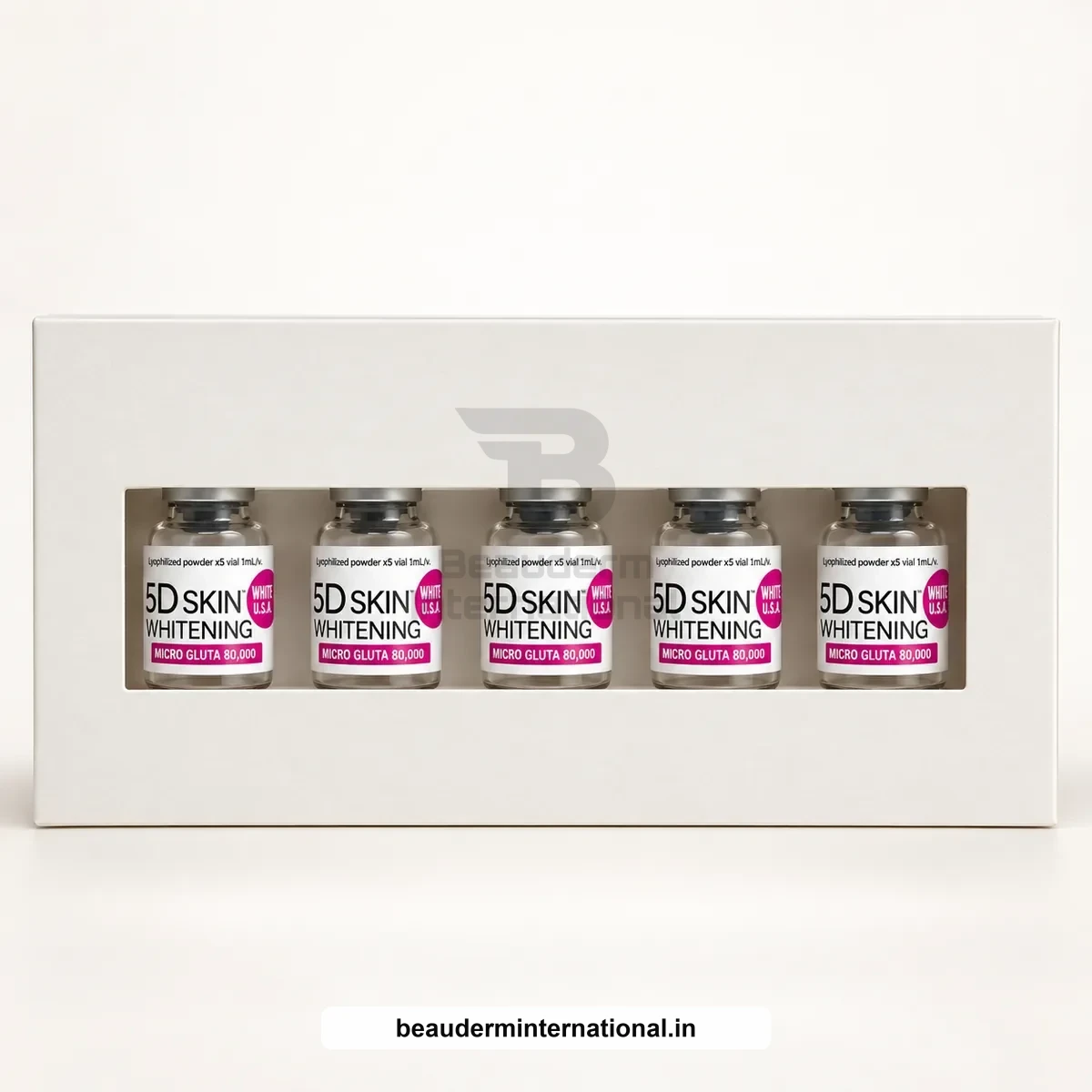 5D White USA Micro Gluta 80,000mg (5 Vials) professional skincare product – Beauderm International