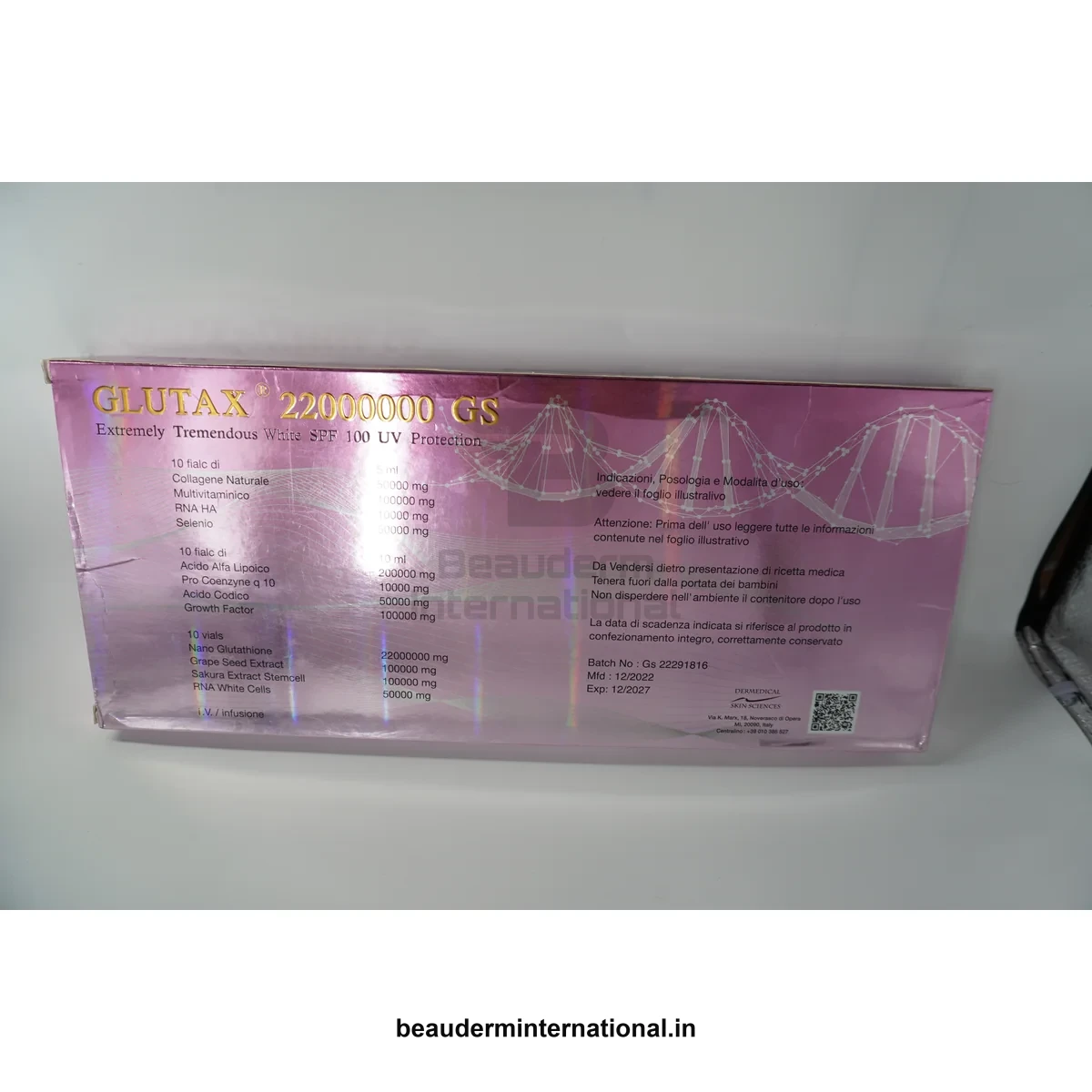 Glutax 200000GS professional skincare product – Beauderm International