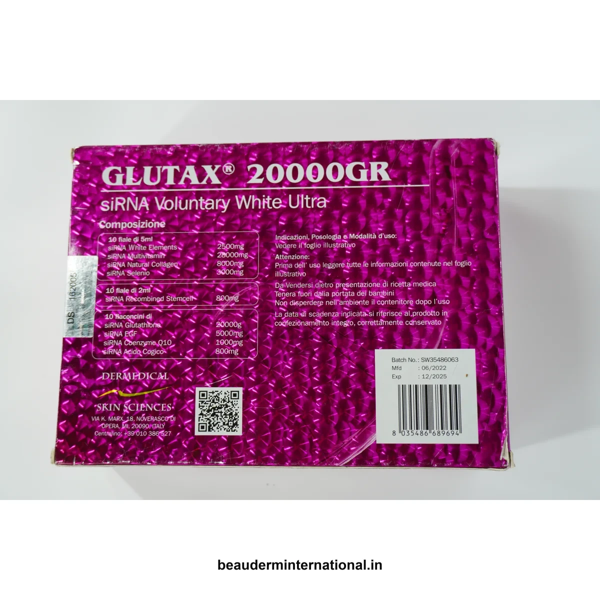 Glutax 20000GR professional skincare product – Beauderm International
