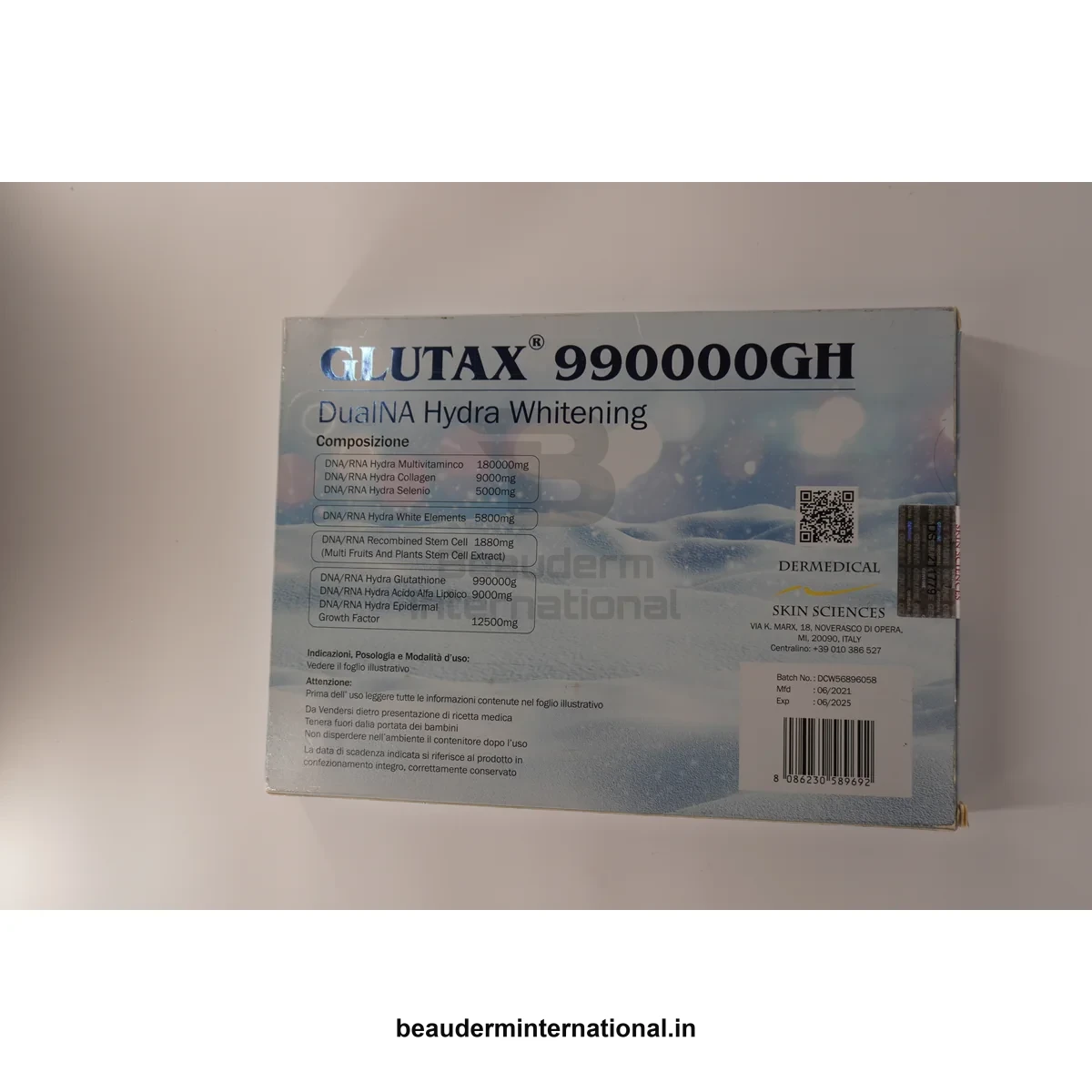 Glutax 990000GH professional skincare product – Beauderm International