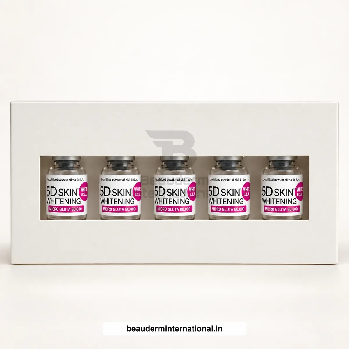 5D White USA Micro Gluta 80,000mg (5 Vials) professional skincare product – Beauderm International