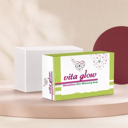 Vita Glow Glutathione Skin Whitening Soap in a premium studio setting