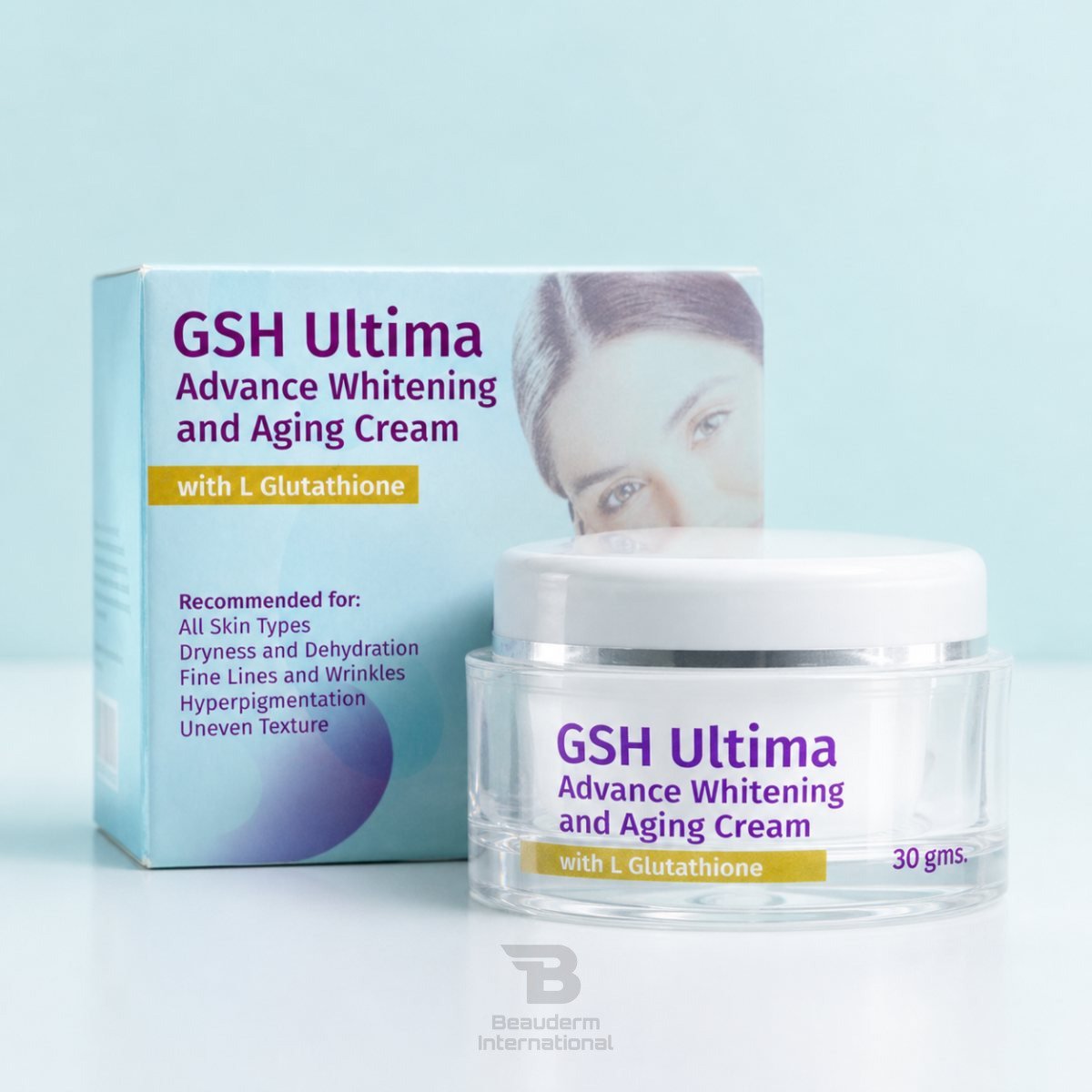 GSH Ultima Advance Whitening & Aging Cream with L-Glutathione (30g) professional skincare product – Beauderm International